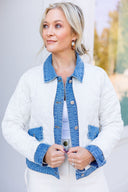 The Denim Trim Quilted Jacket Entro