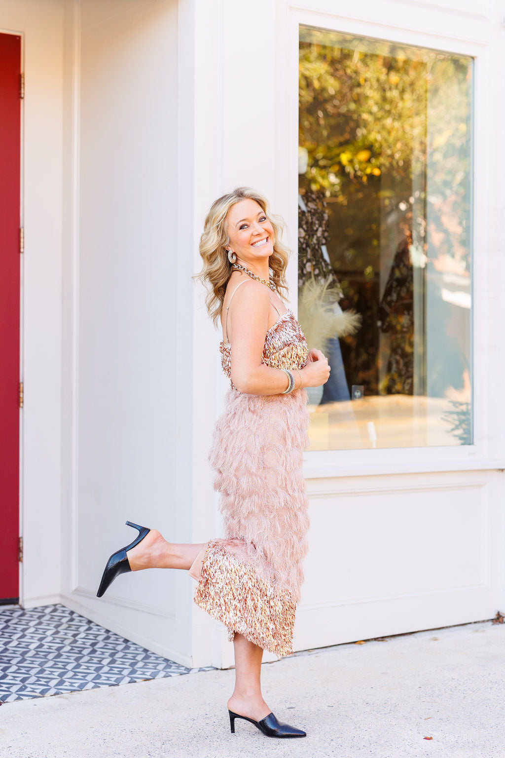 Champagne Dreams Sequin Fringe Dress – Laundry Dae