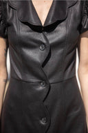 Not Your Basic Scallop Leather Dress - Laundry Dae