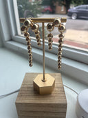 Gold Beaded Drop Earrings