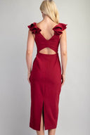 Crimson Charm Midi Dress - Laundry Dae