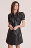 Veronica Faux Leather Dress - Black