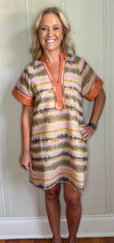 Brushstroke Shift Dress - Laundry Dae