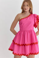 One Shoulder Valentine Mini Dress - Laundry Dae