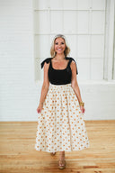 Golden Polka Dot Midi Skirt - Laundry Dae