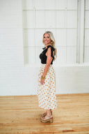 Golden Polka Dot Midi Skirt - Laundry Dae