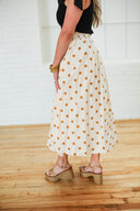 Golden Polka Dot Midi Skirt - Laundry Dae