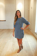 Ready for Fall Bow Back Denim Dress - Laundry Dae
