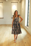 Tied in Navy Jacquard Dress - Laundry Dae