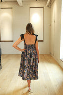Tied in Navy Jacquard Dress - Laundry Dae