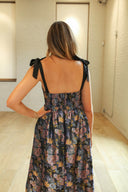 Tied in Navy Jacquard Dress - Laundry Dae