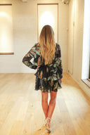 Palm Tiered Event Dress w/ Belt - Laundry Dae