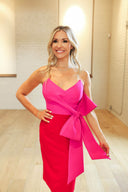 Color Block Bow Cocktail Dress - Laundry Dae