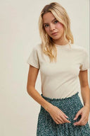 Basic Ribbed Knit Top - Laundry Dae
