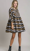 Plaid Flannel Babydoll Dress - Laundry Dae