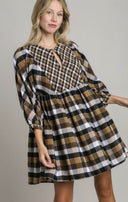 Plaid Flannel Babydoll Dress - Laundry Dae