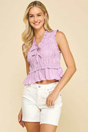 Lilac Blossom Smocked Tie-Top - Laundry Dae