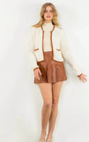 Sleek Pleat Mini Skirt - Laundry Dae