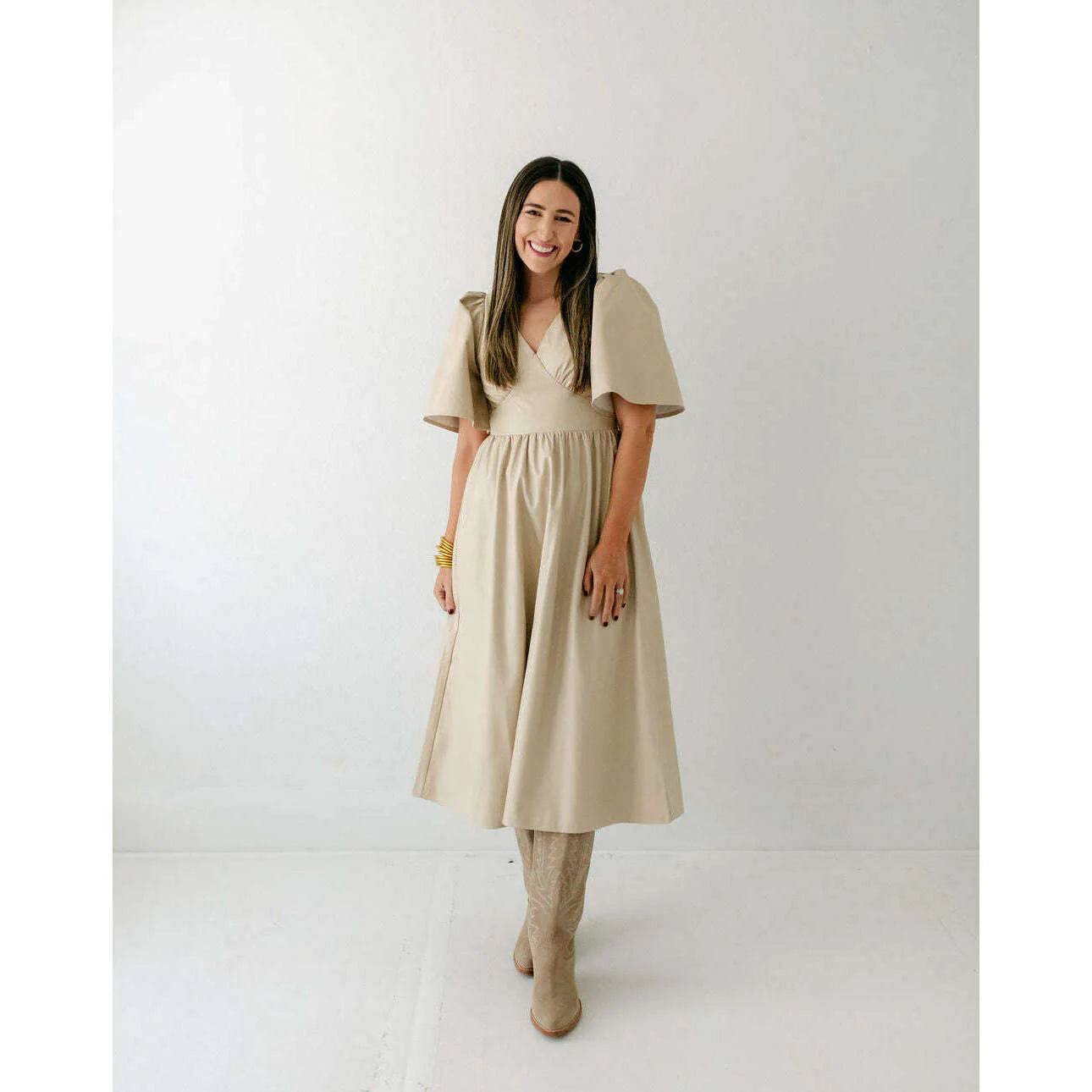 Cream Dream Faux Leather Maxi Dress – Laundry Dae
