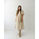 Cream Dream Faux Leather Maxi Dress - Laundry Dae