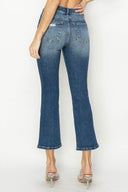 Medium Wash High Rise Crop Flare Jeans - Laundry Dae