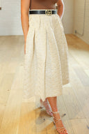 Gold Quilted Party Skirt - Laundry Dae