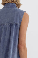 Tie-Neck Chambray Dress - Laundry Dae
