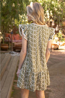 Ivory Trace Olive Dress - Laundry Dae