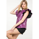 Feminine Flair Leather Top - Laundry Dae