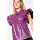 Feminine Flair Leather Top - Laundry Dae