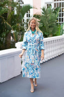 Long Grace Dress | Dunmore Cabana Blue - Laundry Dae