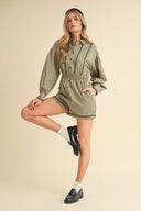 Striped Days Golden Romper - Laundry Dae