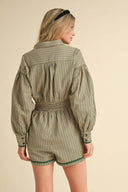 Striped Days Golden Romper - Laundry Dae
