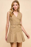 Khaki Breeze Mini Dress - Laundry Dae