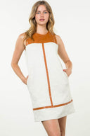 Cream Meets Cognac Mini Dress - Laundry Dae