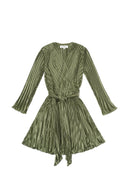 Pleated Mini Dress - Moss - Laundry Dae