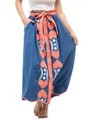 Navy Hearts Prairie Skirt - Laundry Dae