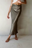 Kimberly Satin Skirt - Laundry Dae