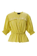 The Chartreuse Pineapple Blouse - Laundry Dae