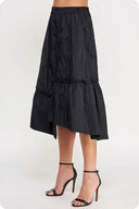 Quilted Unbalance Midi Skirt - Laundry Dae