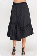 Quilted Unbalance Midi Skirt - Laundry Dae