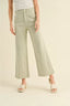 Washed Cotton Button Detail Pants