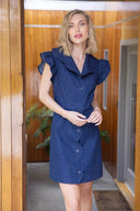 Not Your Basic Scallop Denim Dress - Laundry Dae
