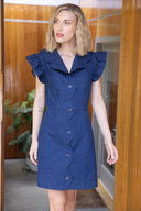 Not Your Basic Scallop Denim Dress - Laundry Dae