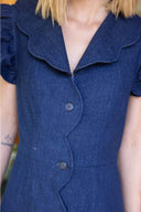 Not Your Basic Scallop Denim Dress - Laundry Dae