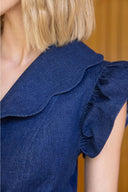 Not Your Basic Scallop Denim Dress - Laundry Dae