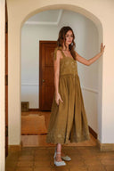 Eyelet Straw Maxi Dress - Laundry Dae