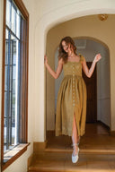 Eyelet Straw Maxi Dress - Laundry Dae
