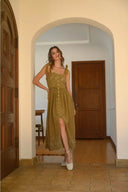 Eyelet Straw Maxi Dress - Laundry Dae