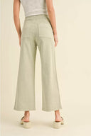 Washed Cotton Button Detail Pants - Laundry Dae